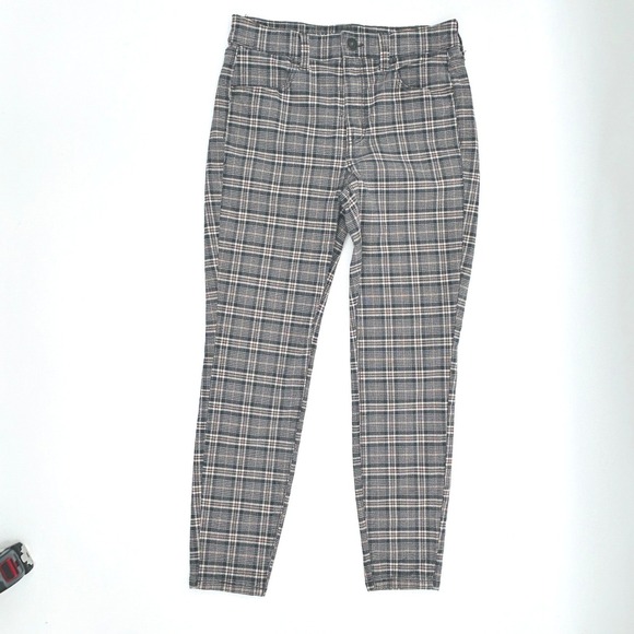 American Eagle Plaid Skinny Pants 4 Short Dark Academia Preppy Fall Trousers - Picture 2 of 9